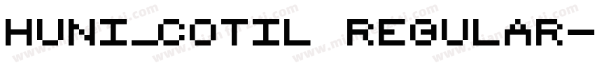 Huni_Cotil Regular字体转换